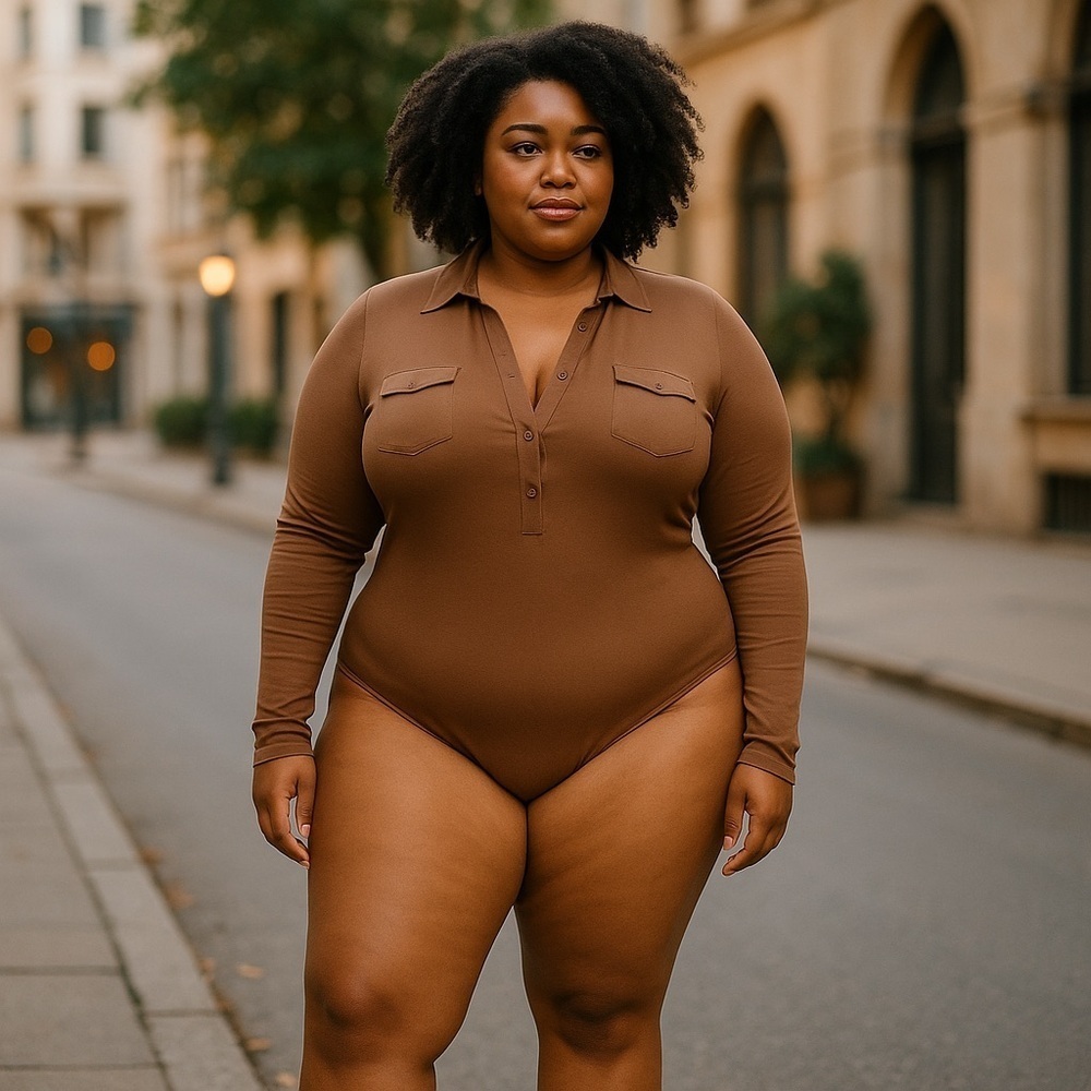 Fashion Nova Soft Bodysuit - Mocha
New